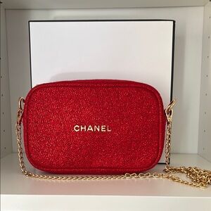 CHANEL Red Crossbody Bag